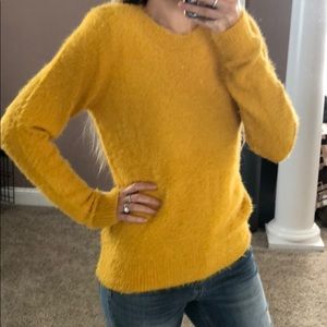 Cozy Mustard Crew Sweater